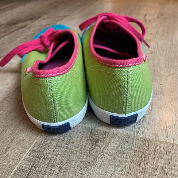 Keds colour block 90’s 80’s style bright blue green pink size 10 - Picture 4 of 8